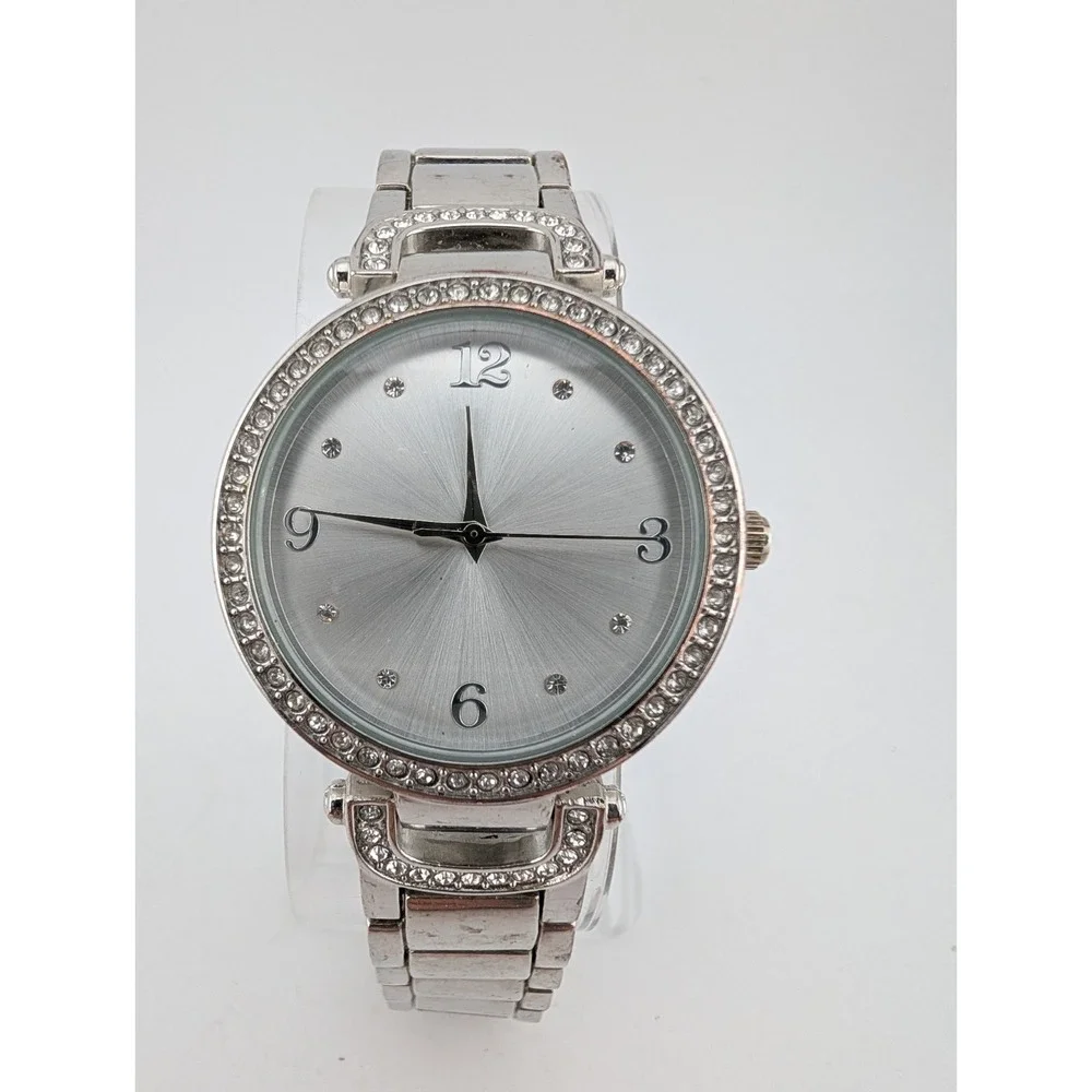 Accutime Watch Women 34mm Case Crystal Bezel 8